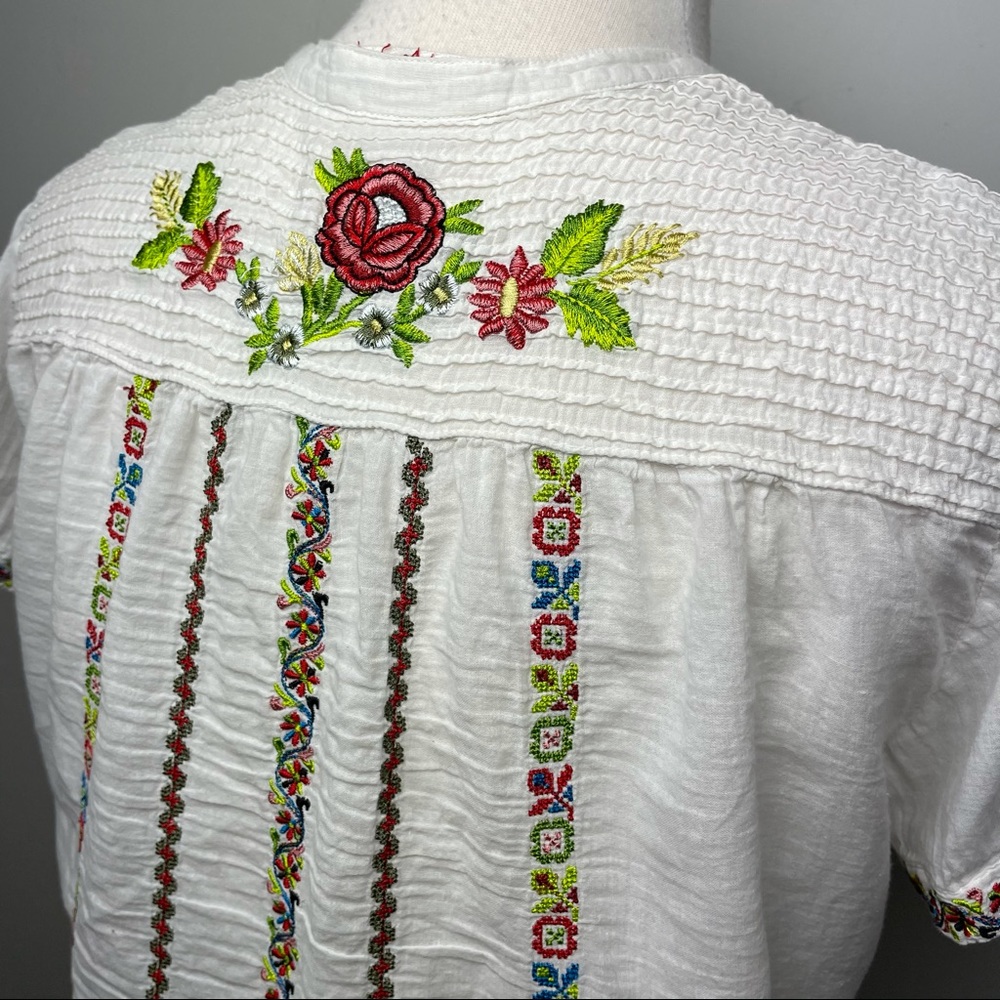 Johnny Was Blouse Rose Embroidered - Picture 9 of 14